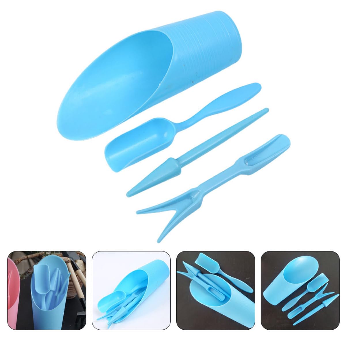 Soil Scoop Tool - 4 sztuk/zestaw, plastikowe trwałe wiadro łopata