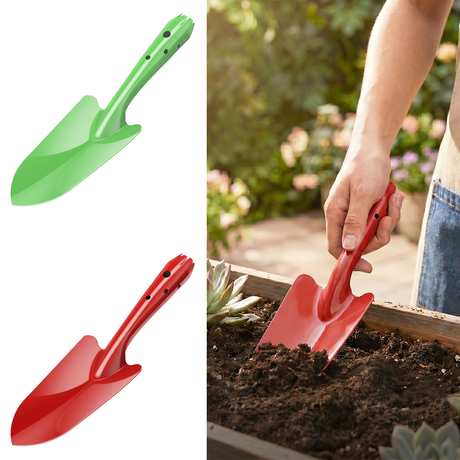 Soil Scoop Tool - Łopatka ogrodowa odporna na rdzę, metalowa