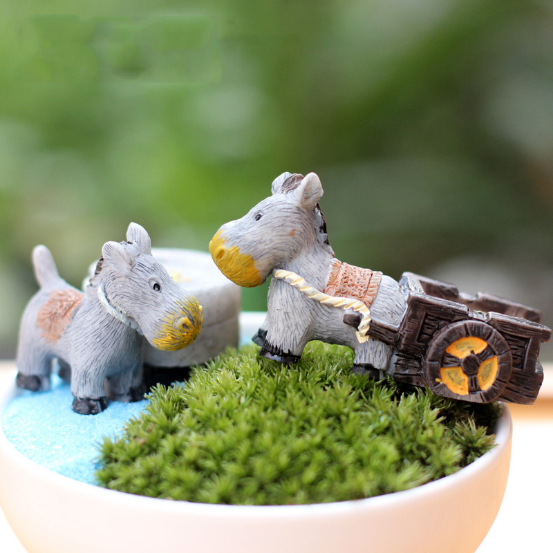 Figurki zwierząt Mini osioł ci – Japan Bonsai Garden recenzja i cena