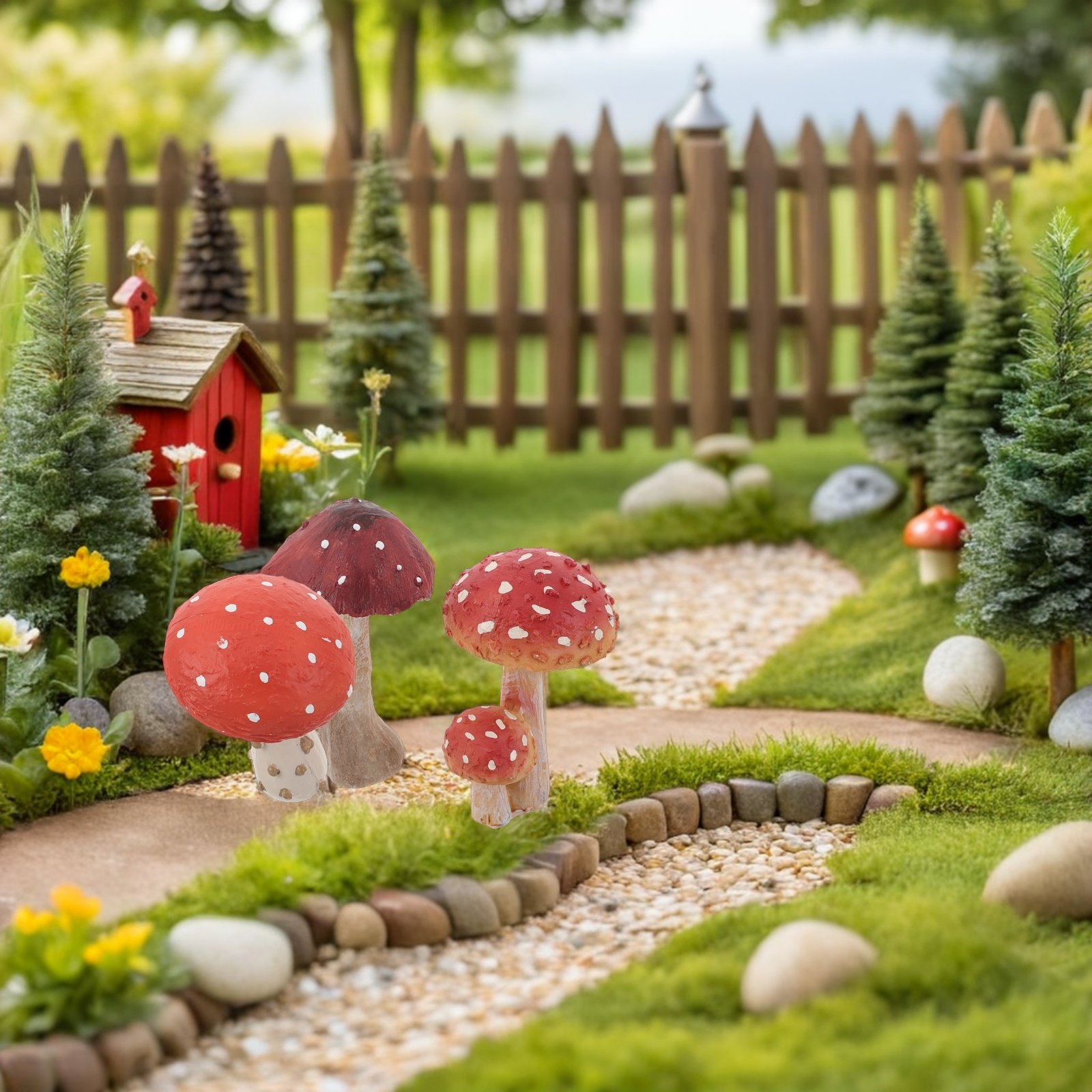3 szt. Żywiczne figurki grzybó – Bonsai Garden Set Up recenzja i cena